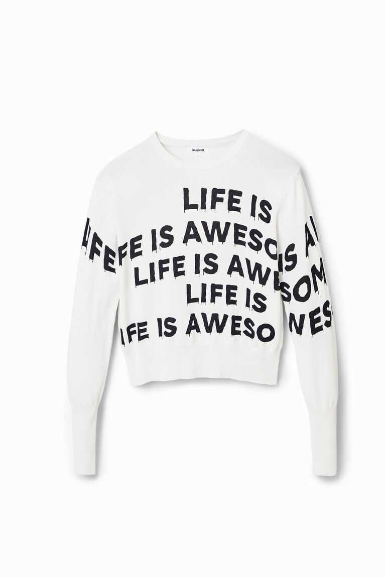 Suéteres Desigual Life is awesome pullover Mujer | DCO094735