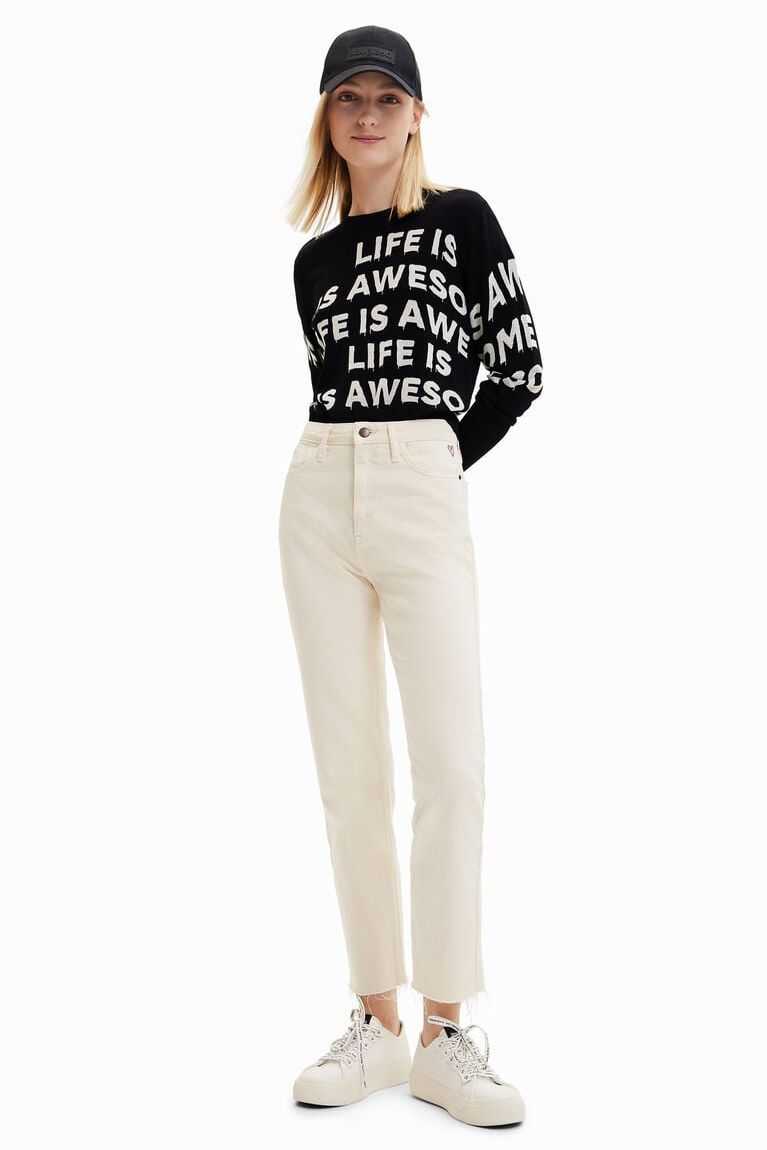 Suéteres Desigual Life is awesome pullover Mujer | XDV814906