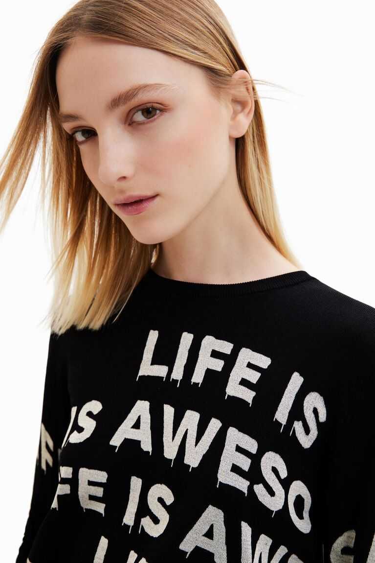 Suéteres Desigual Life is awesome pullover Mujer | XDV814906