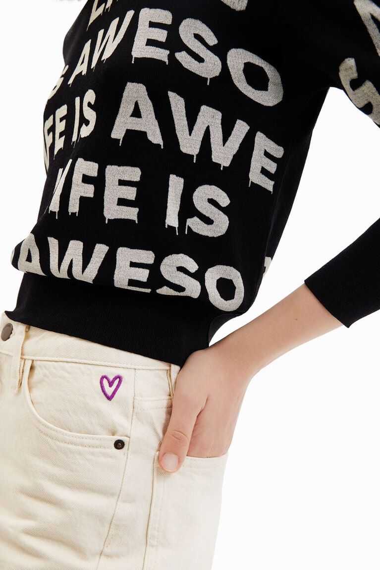 Suéteres Desigual Life is awesome pullover Mujer | XDV814906