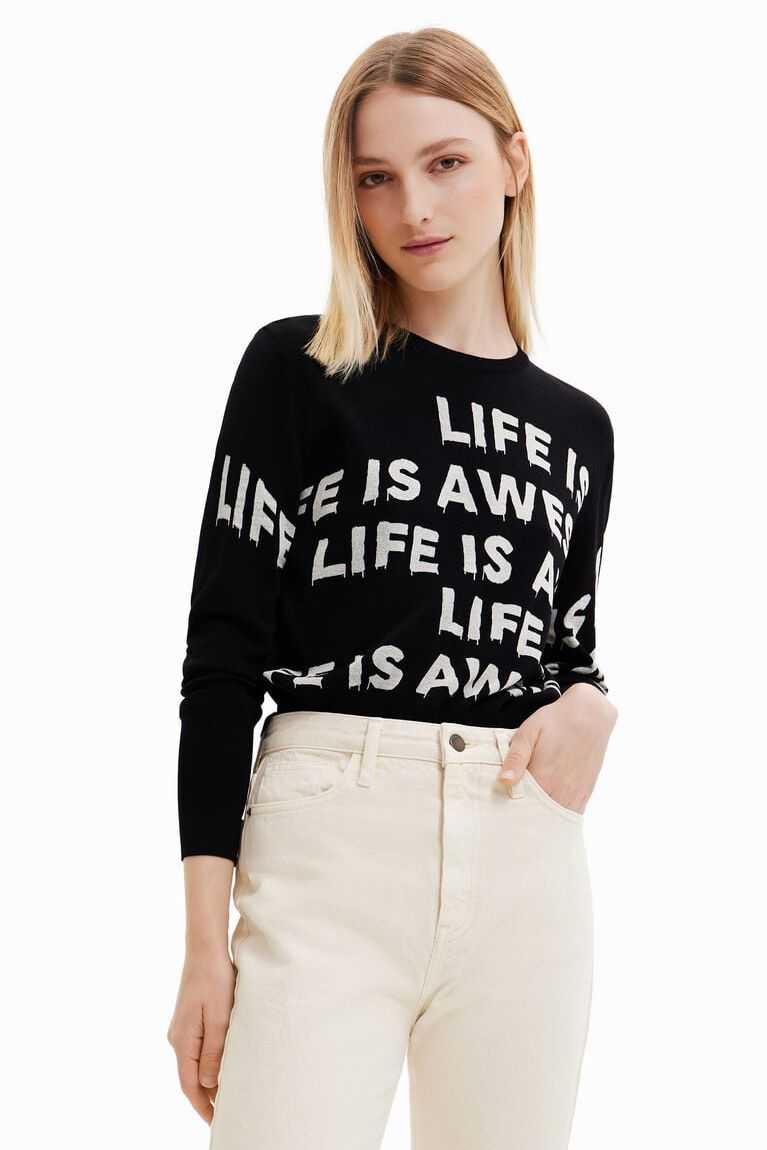 Suéteres Desigual Life is awesome pullover Mujer | XDV814906