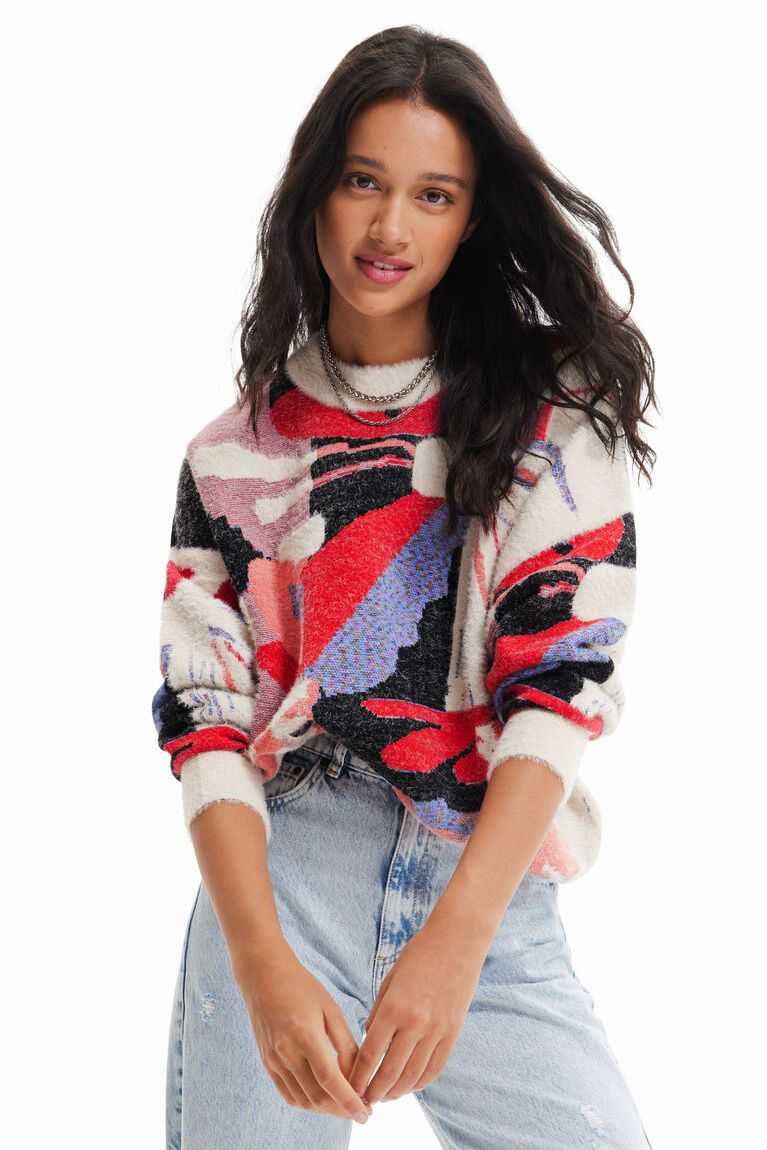 Suéteres Desigual Multicoloured geometric jumper Mujer | THU759804