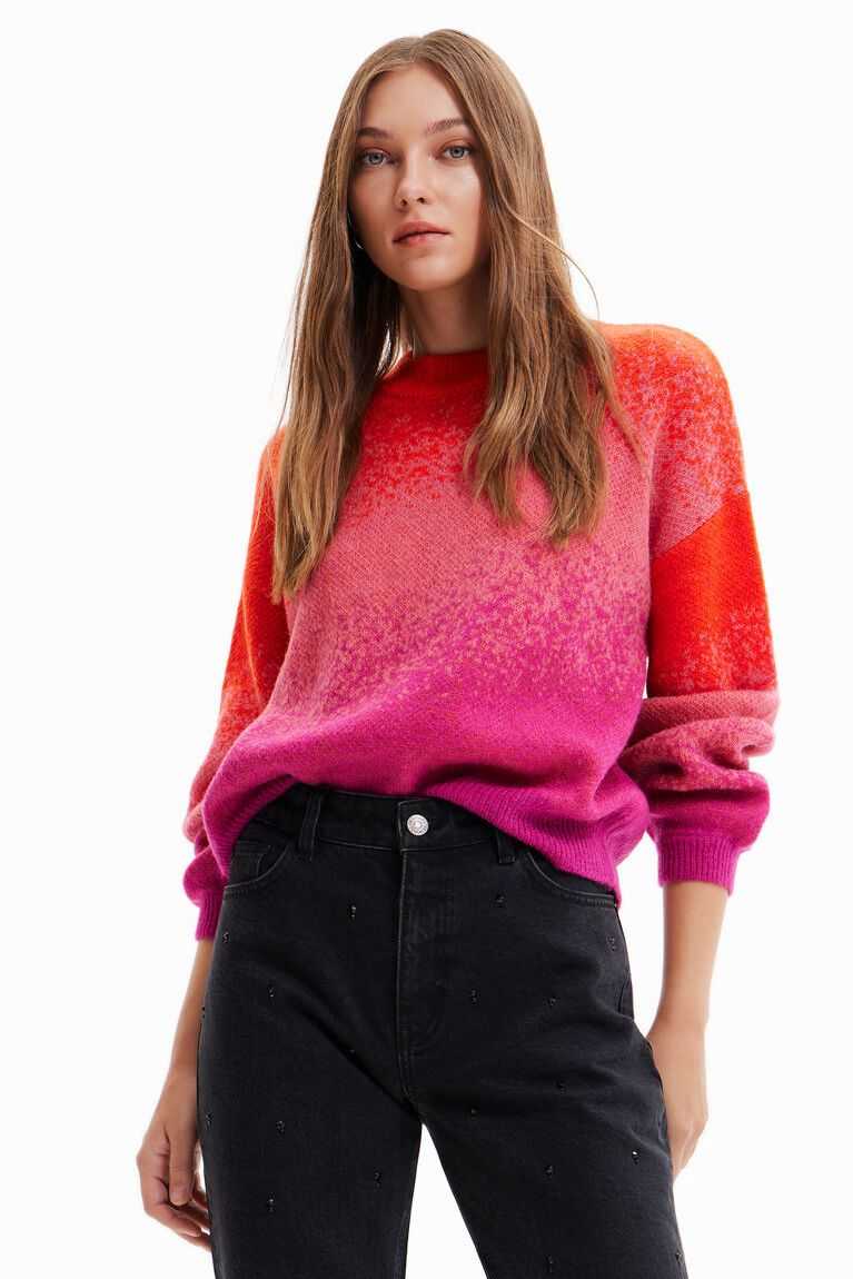 Suéteres Desigual Oversize gradient pullover Mujer | KLP431529