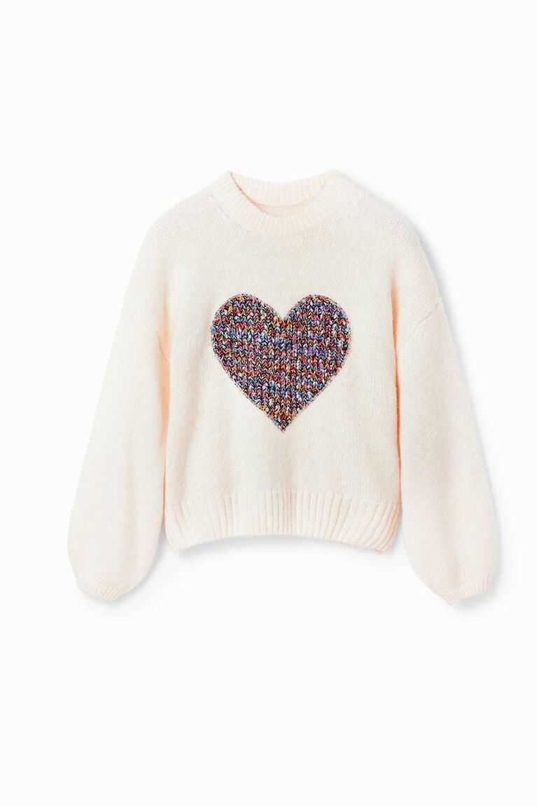 Suéteres Desigual Oversize heart pullover Mujer | FSY834627