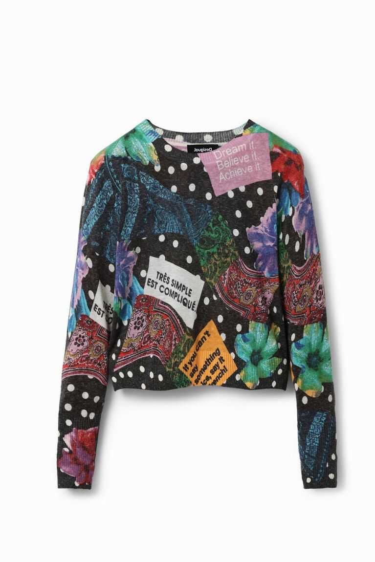 Suéteres Desigual Polka dot and paisley jumper Mujer | ZSA413728