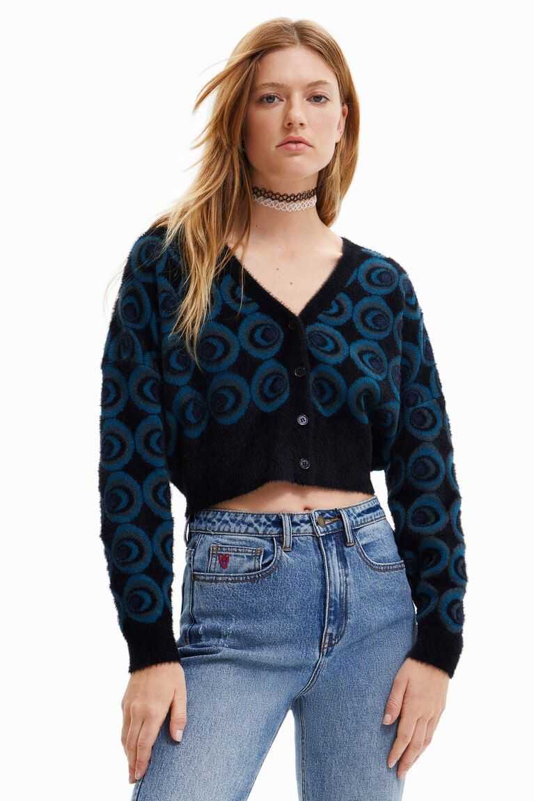 Suéteres Desigual Retro geometric buttons cardigan Mujer | ICY951467