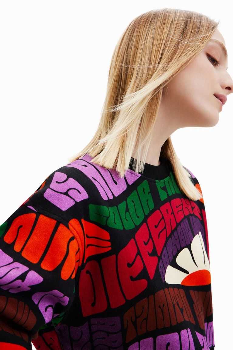 Suéteres Desigual Save Nature sweatshirt Mujer | QAS524876