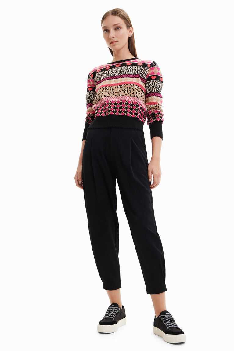 Suéteres Desigual Slim border pullover Mujer | FEK372561