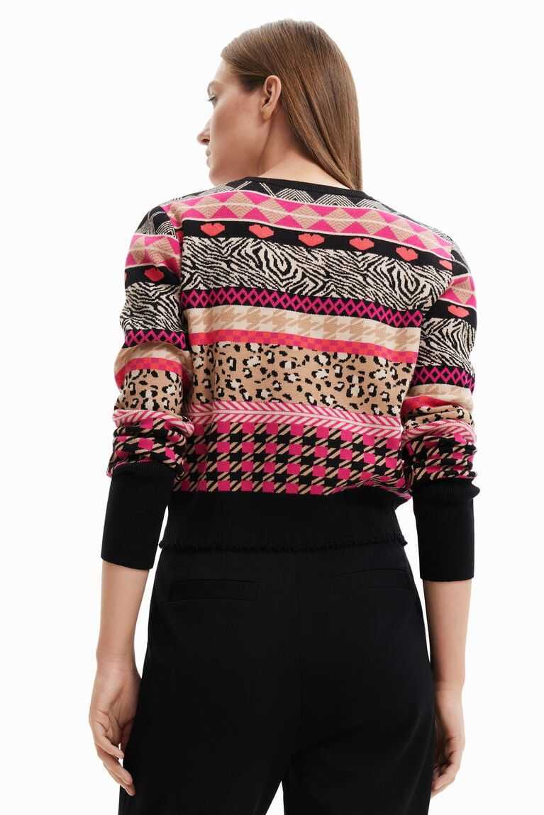 Suéteres Desigual Slim border pullover Mujer | FEK372561