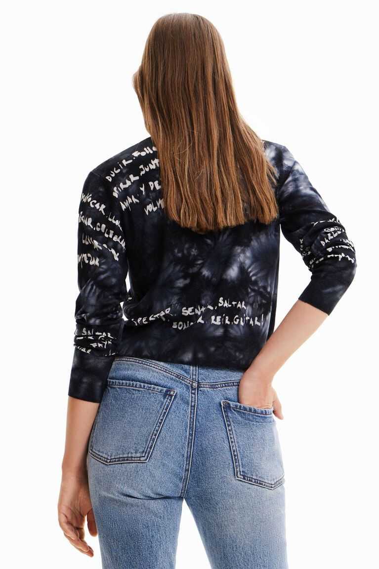 Suéteres Desigual Tie-dye Manifesto jumper Mujer | JOX237408