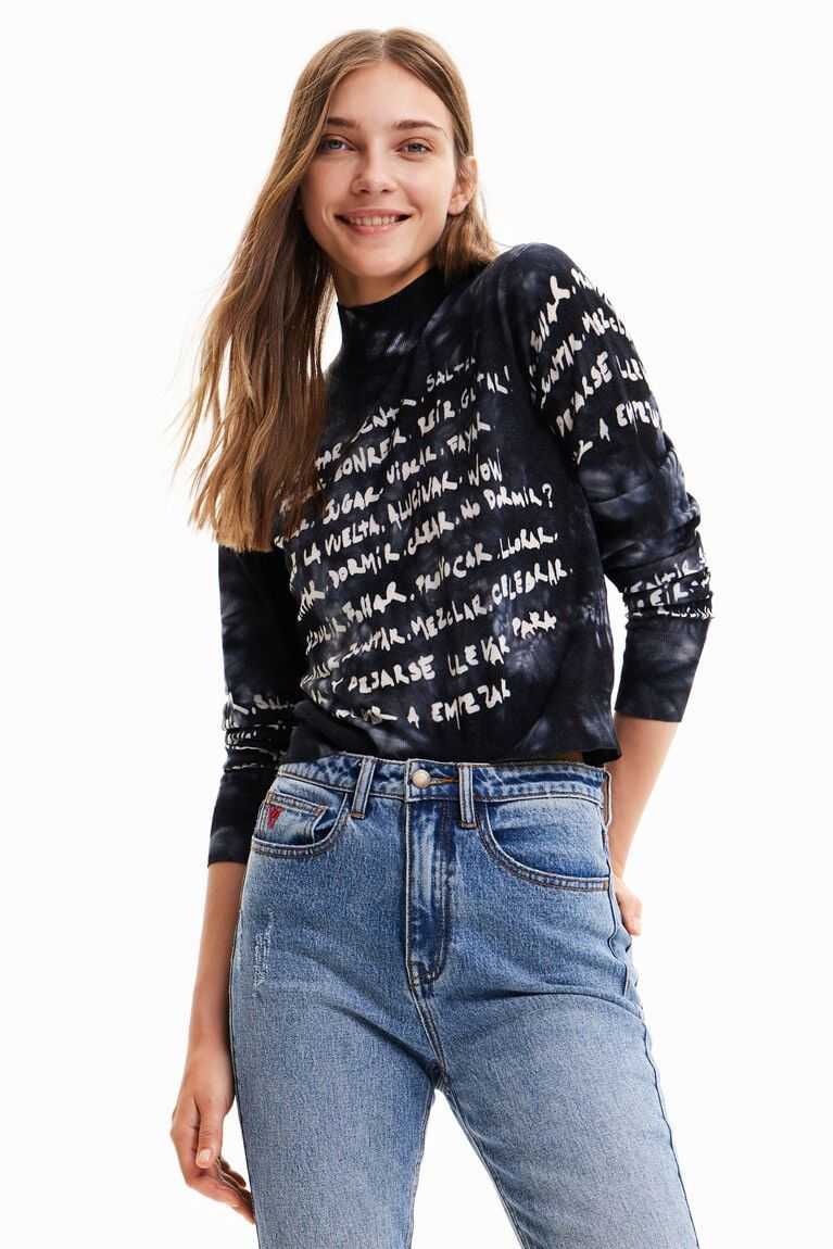 Suéteres Desigual Tie-dye Manifesto jumper Mujer | JOX237408