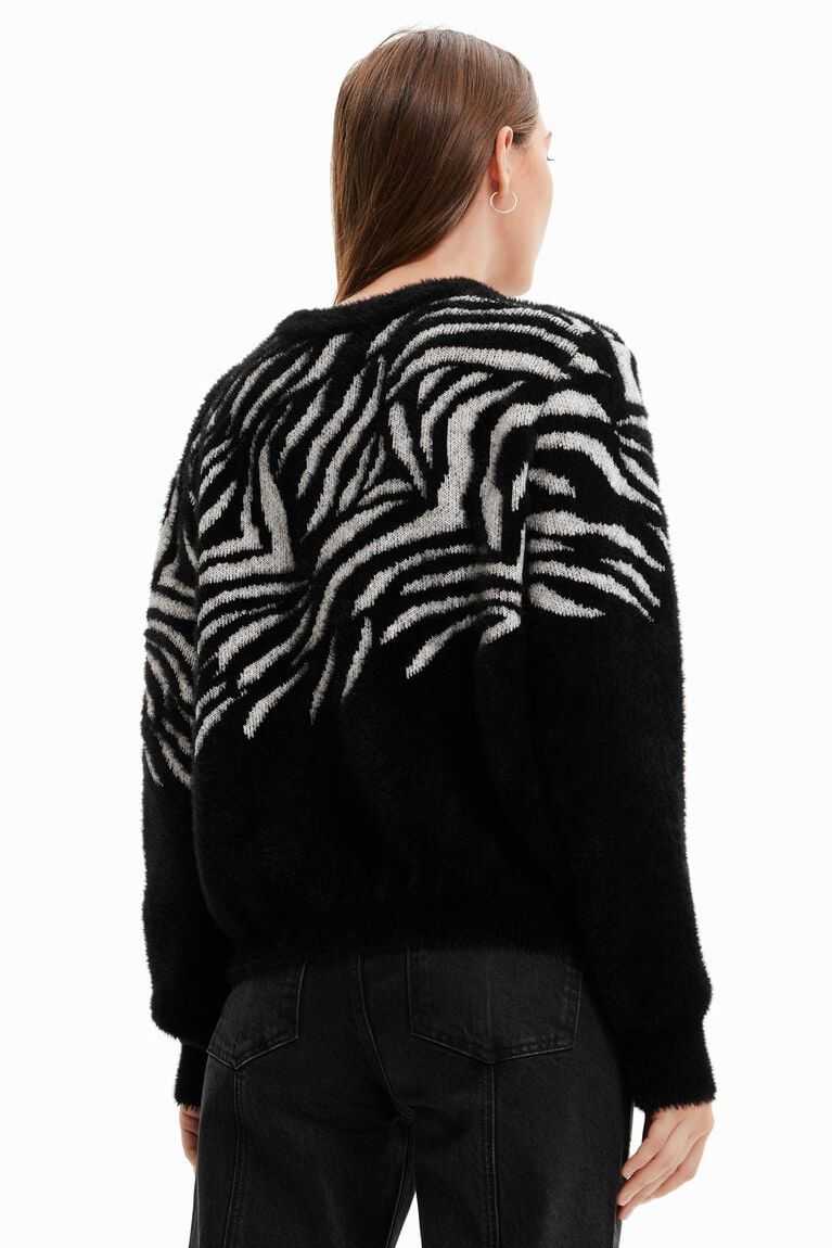 Suéteres Desigual Zebra fur-effect pullover Mujer | SZI812564