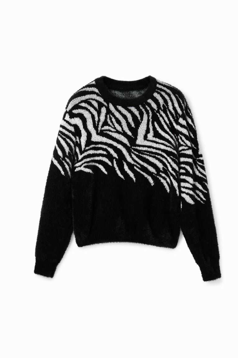 Suéteres Desigual Zebra fur-effect pullover Mujer | SZI812564