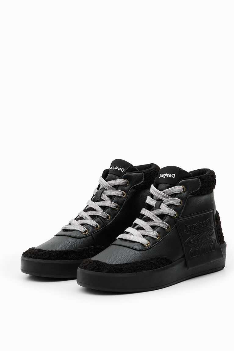 Tenis Desigual Faux-sheepskin high-top Mujer | YNS874965