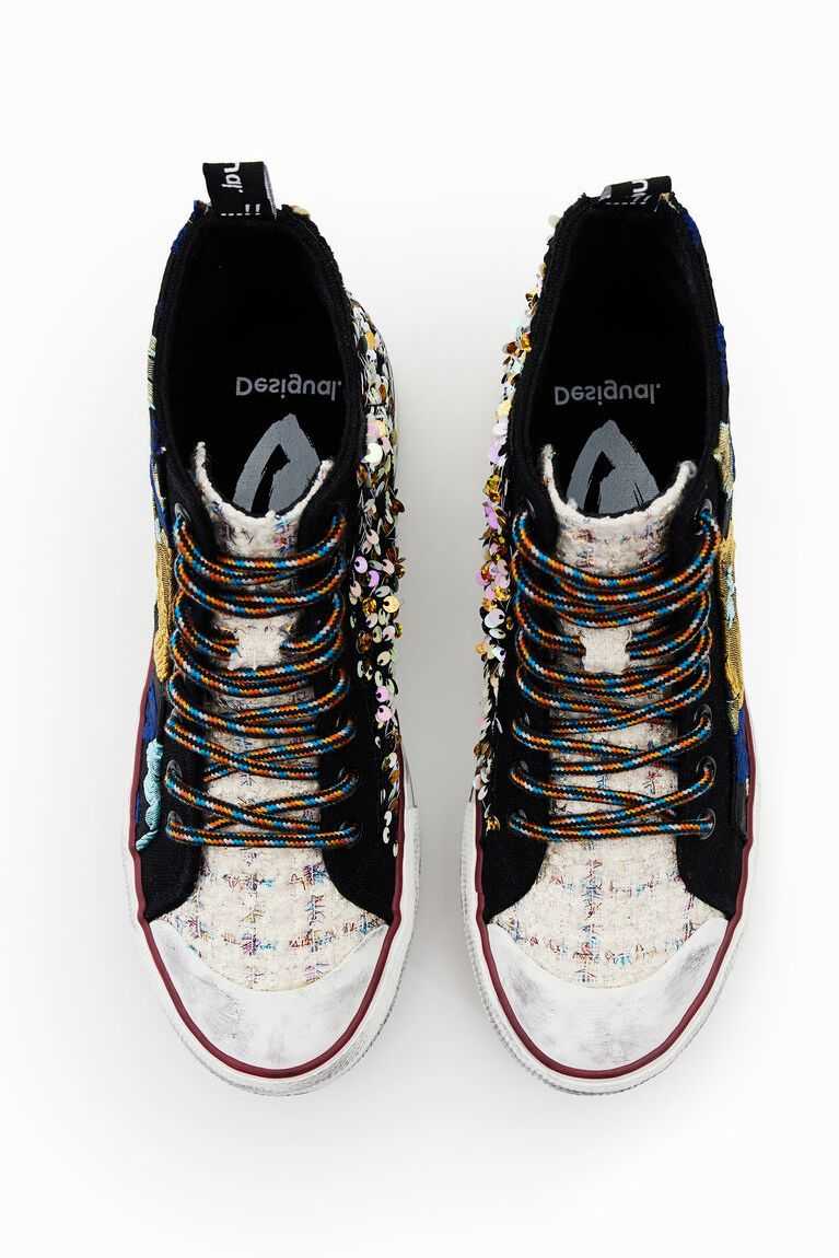 Tenis Desigual Jacquard platform high-top Mujer | IFY245813