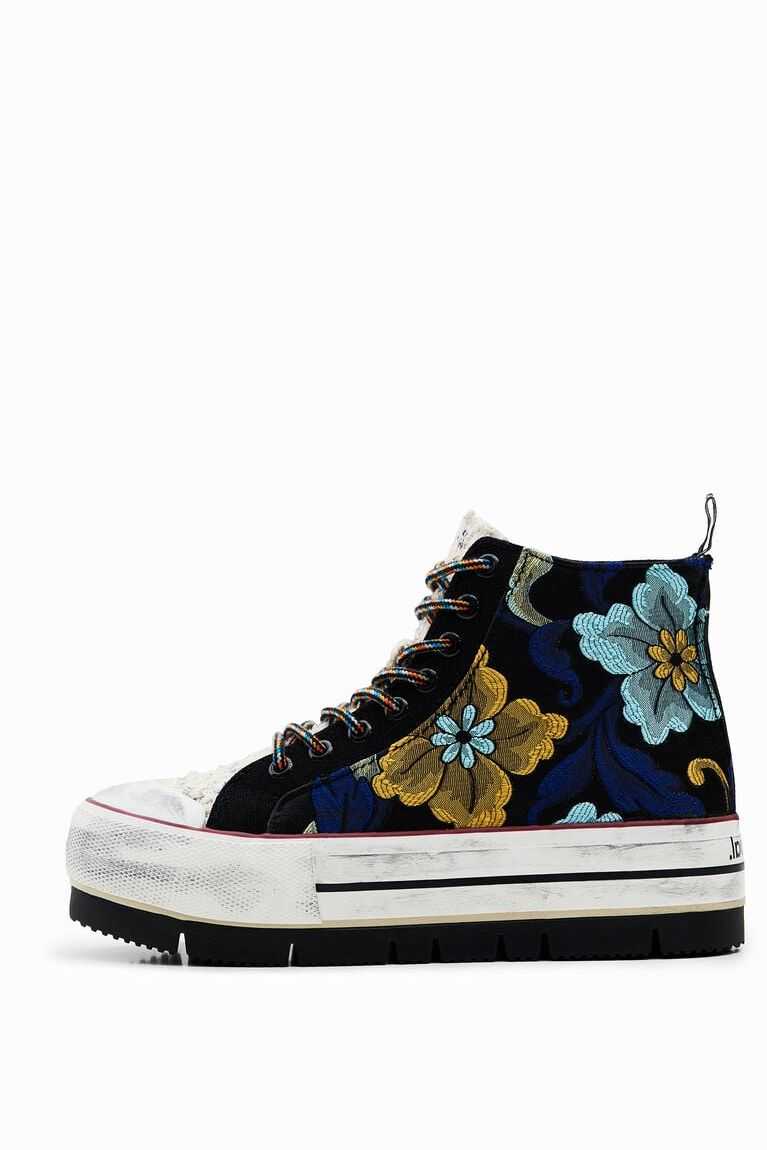 Tenis Desigual Jacquard platform high-top Mujer | IFY245813