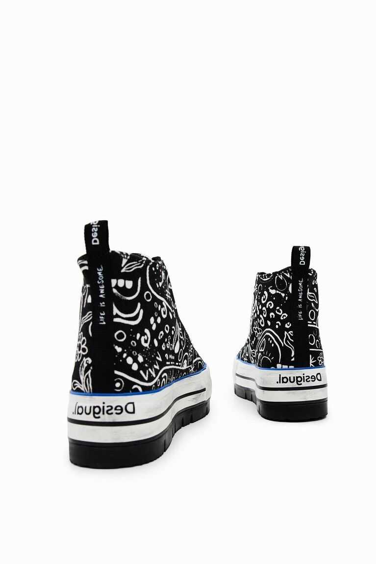 Tenis Desigual Plataforma high-top with illustrations Mujer | NUG432679