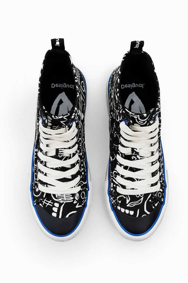 Tenis Desigual Plataforma high-top with illustrations Mujer | NUG432679