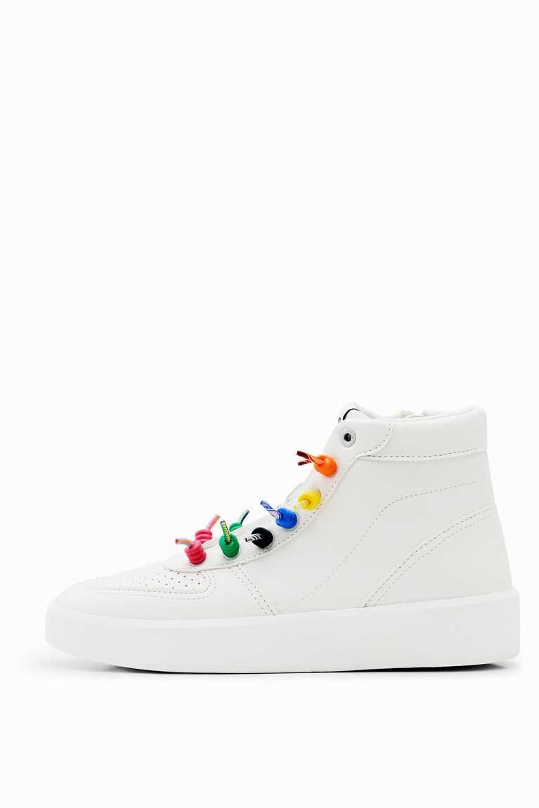 Tenis Desigual Rainbow lace high-top Mujer | CGO489376