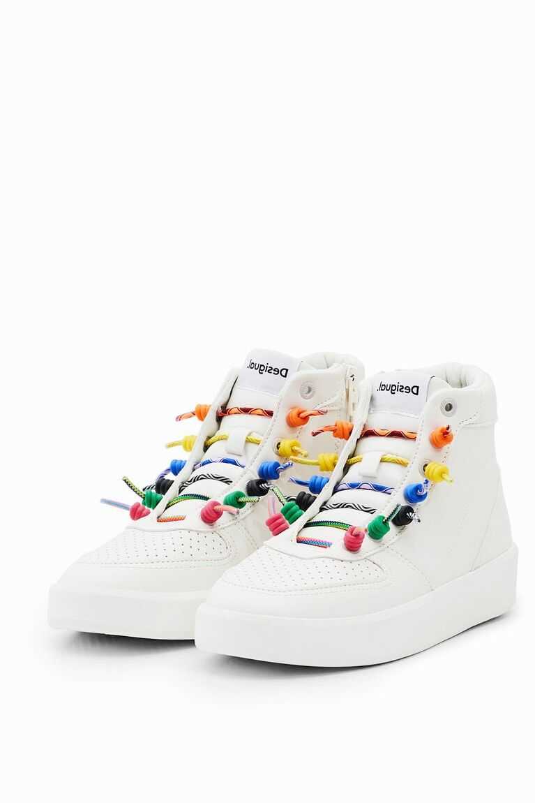 Tenis Desigual Rainbow lace high-top Mujer | CGO489376