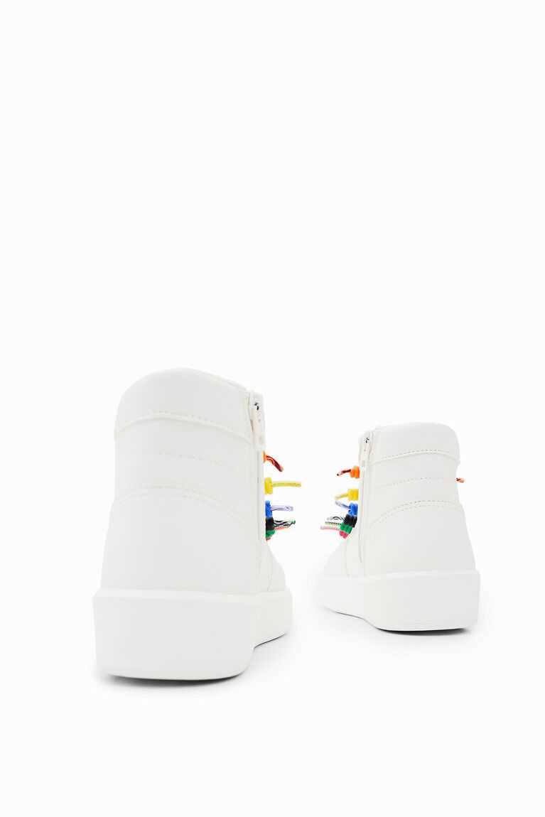 Tenis Desigual Rainbow lace high-top Mujer | CGO489376