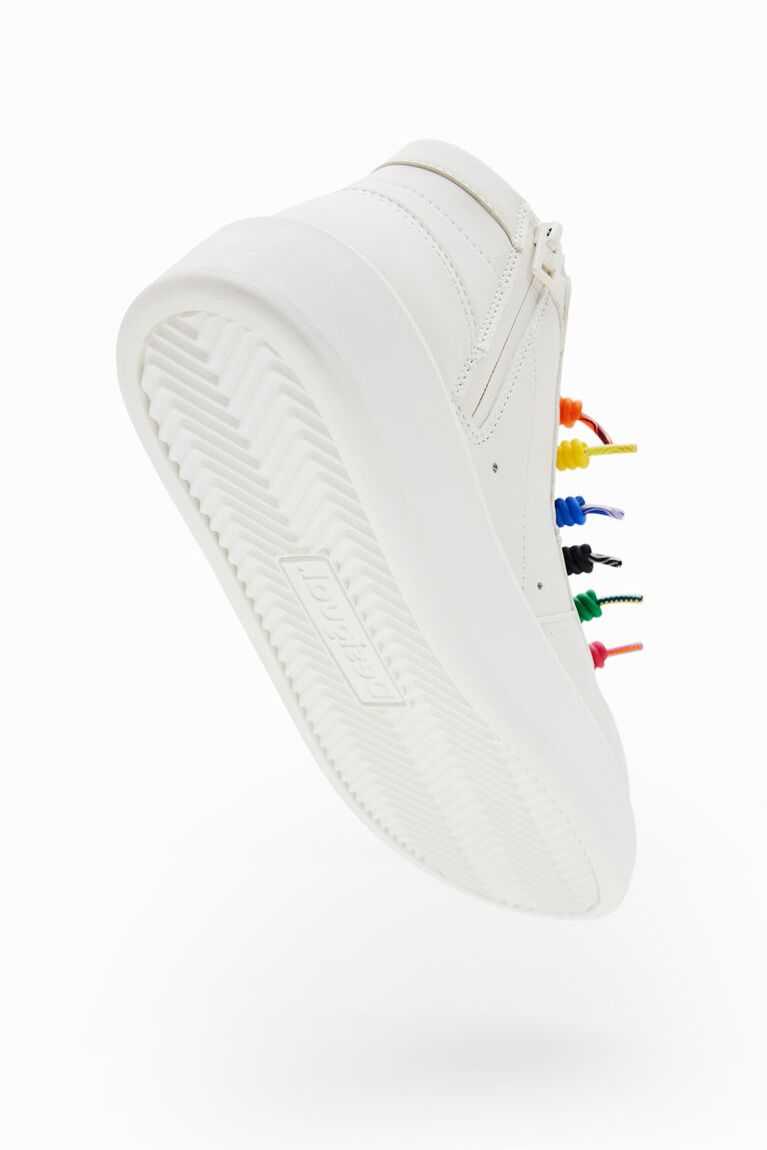 Tenis Desigual Rainbow lace high-top Mujer | CGO489376