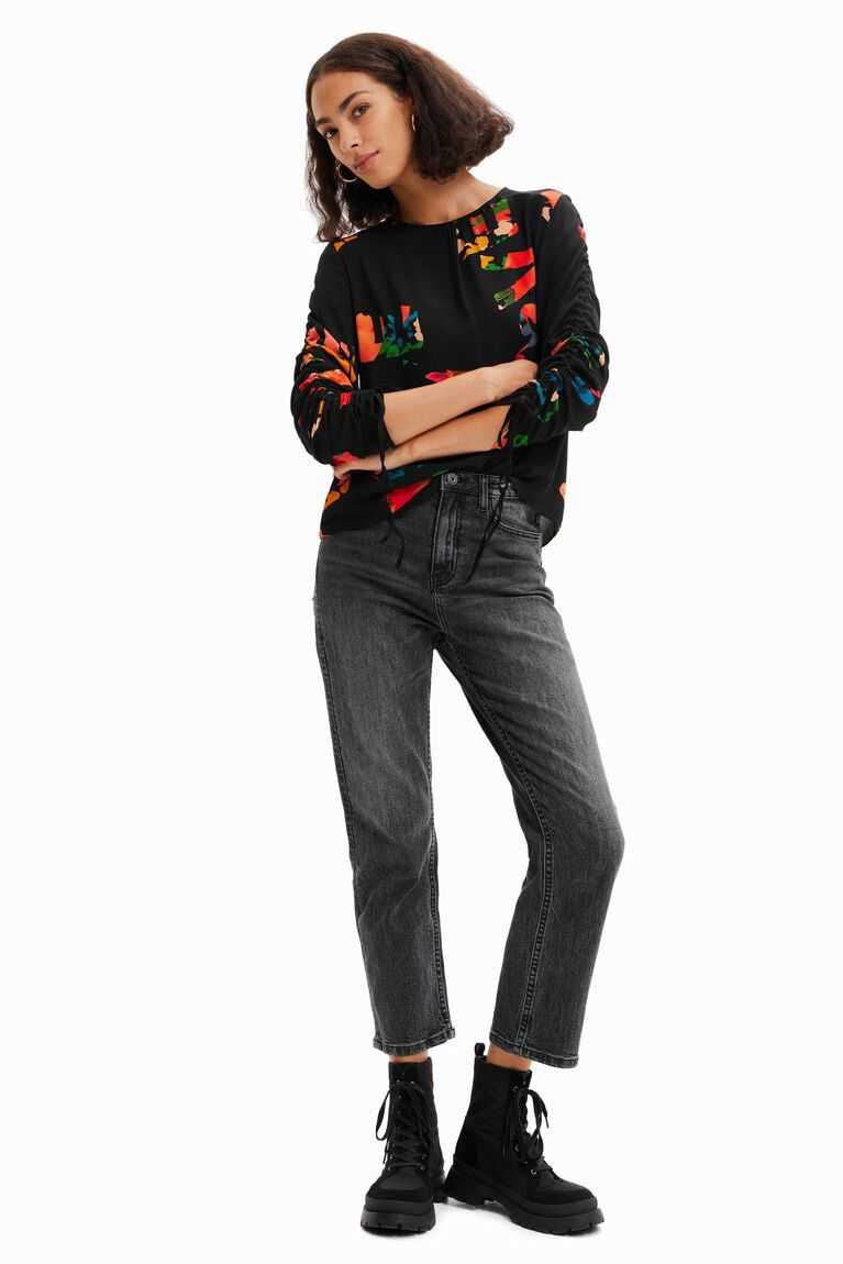 Tops Desigual Adjustable-sleeve Love blouse Mujer | JVB180754