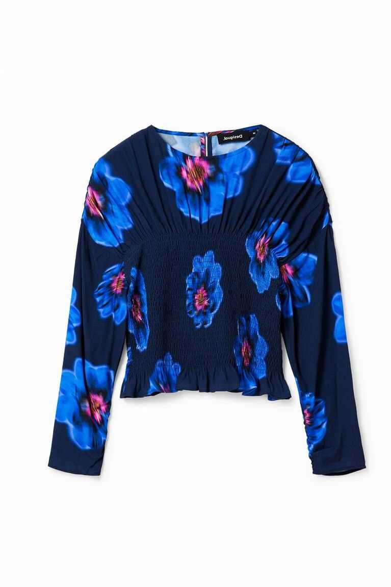 Tops Desigual Floral ruched blouse Mujer | NSJ046759