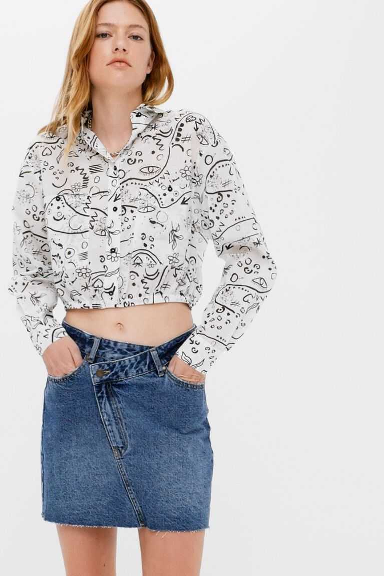 Tops Desigual Hand-drawn print Mujer | IFU942516