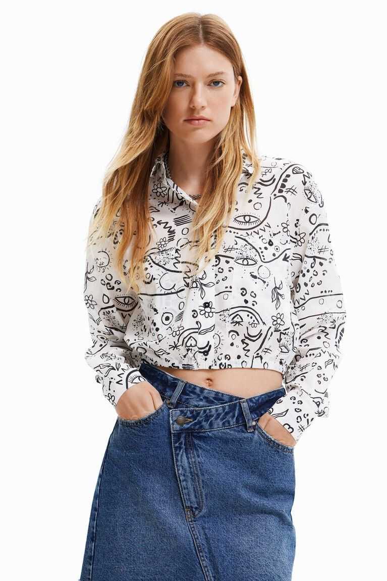 Tops Desigual Hand-drawn print Mujer | IFU942516