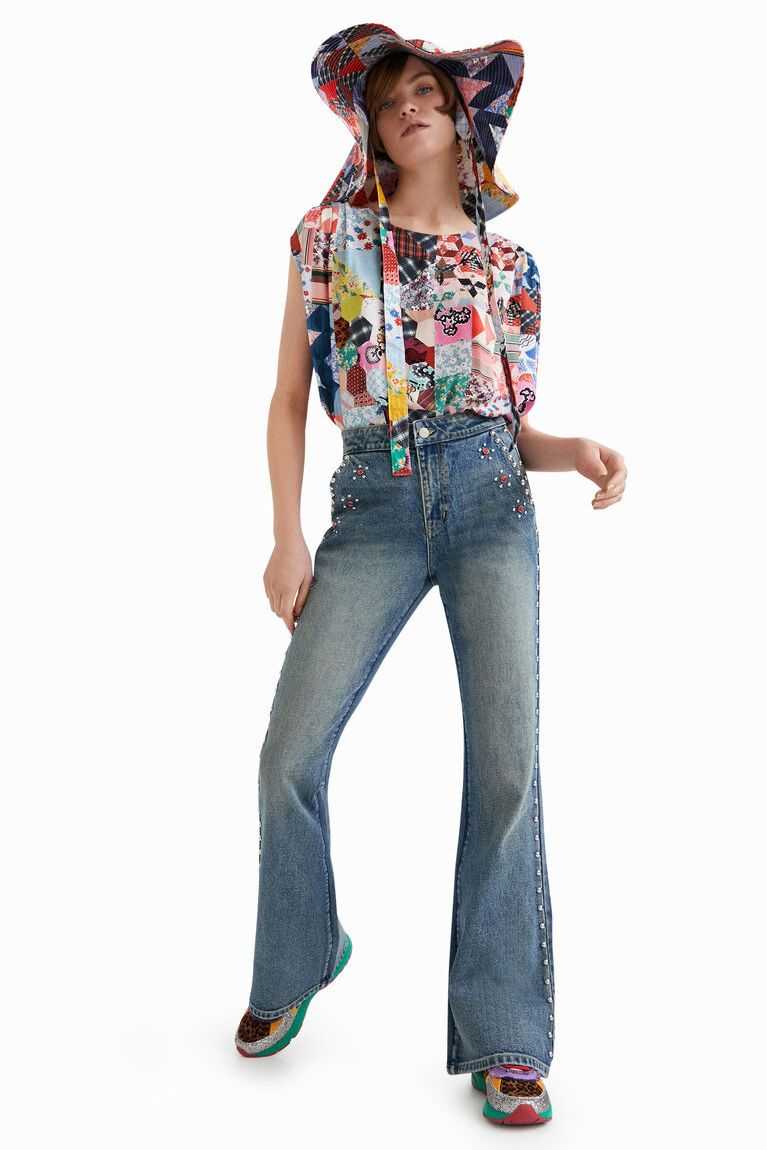 Tops Desigual Johnson Hartig patchwork bodysuit Mujer | KWP280436