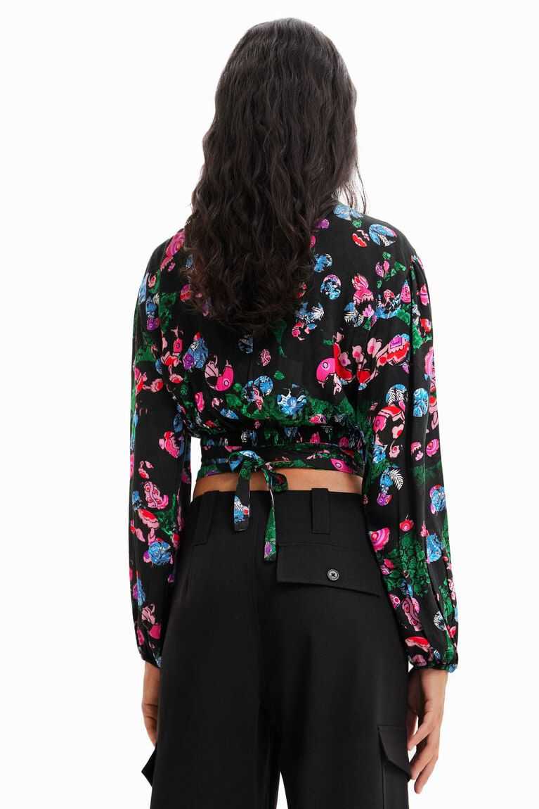 Tops Desigual M. Christian Lacroix cropped floral blouse Mujer | RJB781604