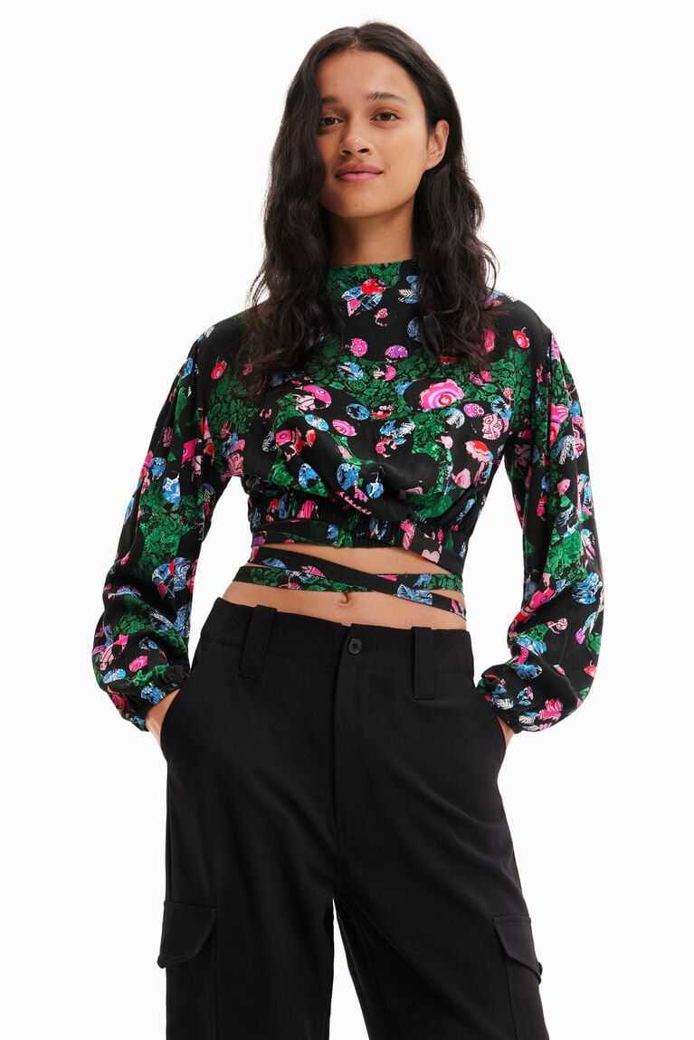 Tops Desigual M. Christian Lacroix cropped floral blouse Mujer | RJB781604