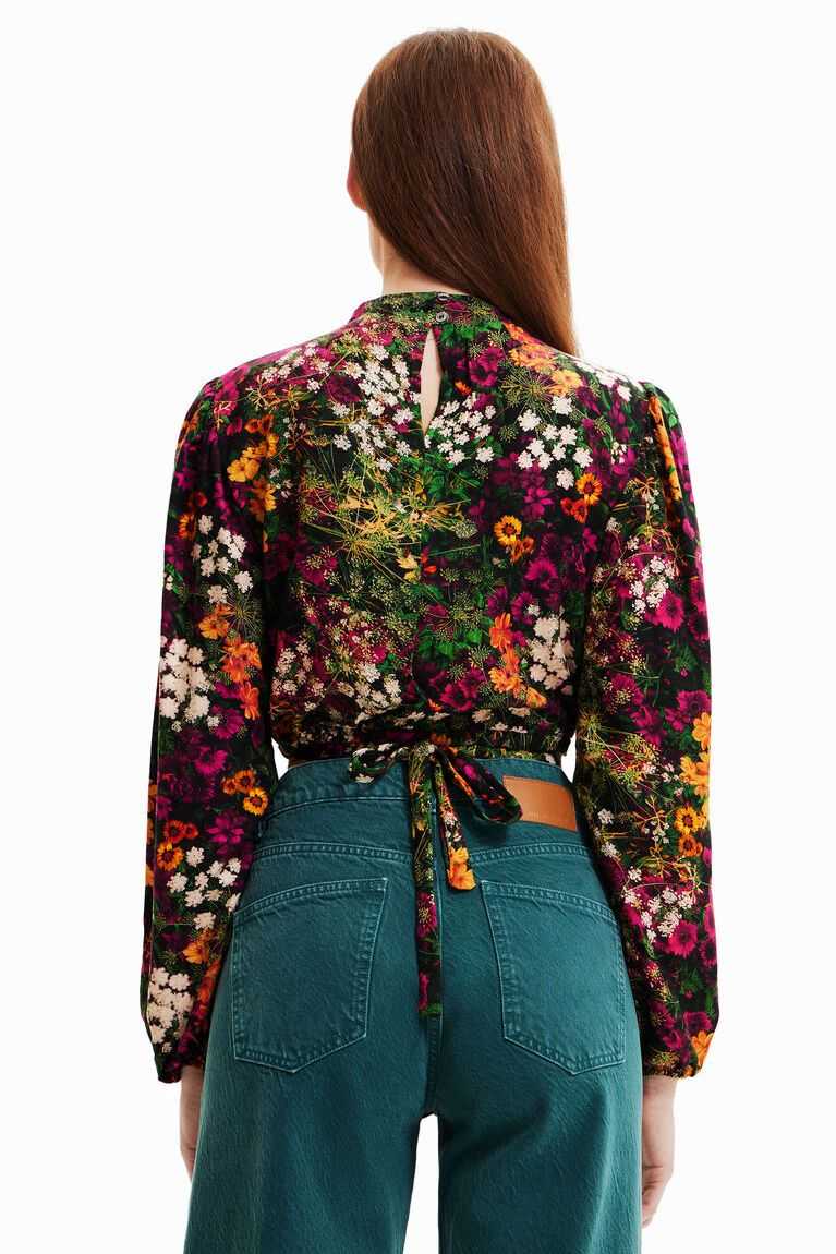 Tops Desigual Multi-position cropped floral blouse Mujer | MQS980741