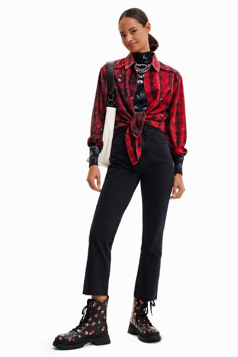 Tops Desigual Punk tartan Mujer | SWQ854063