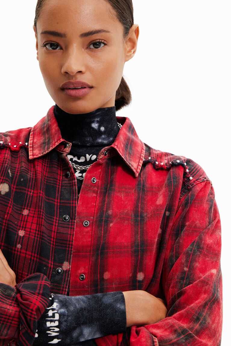 Tops Desigual Punk tartan Mujer | SWQ854063