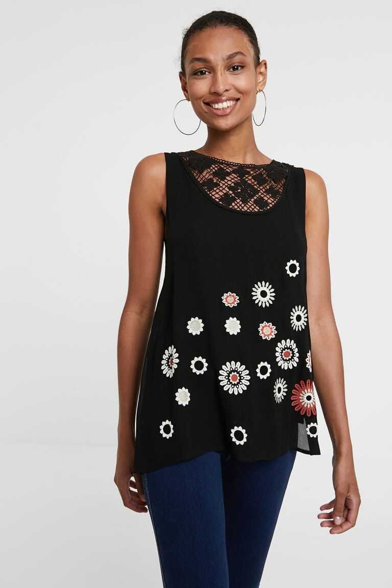 Tops Desigual Sin Manga asymmetric blouse Mujer | UXI473986