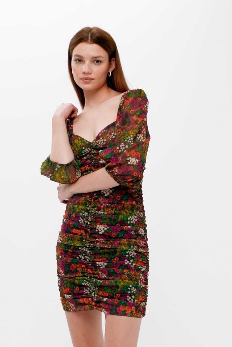 Vestido Desigual Corta slim with ruching Mujer | VAY653920