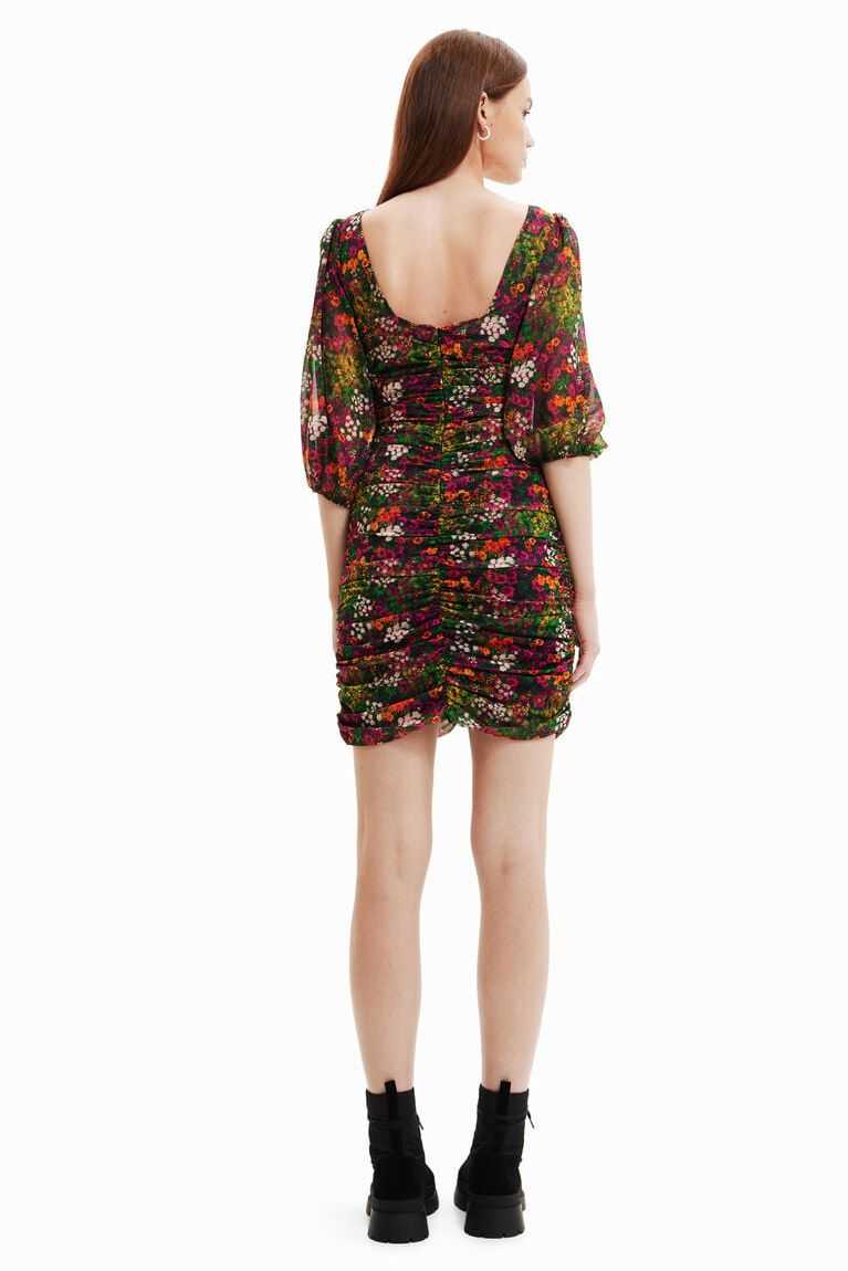 Vestido Desigual Corta slim with ruching Mujer | VAY653920