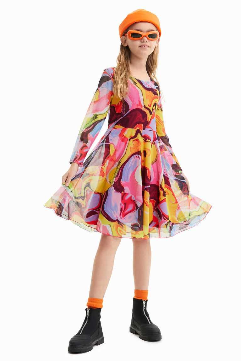 Vestido Desigual Digital print tulle Niña | GNB578621