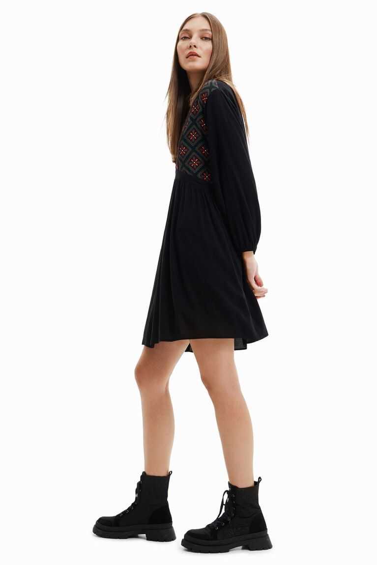 Vestido Desigual Embroidered Mujer | KBU246153