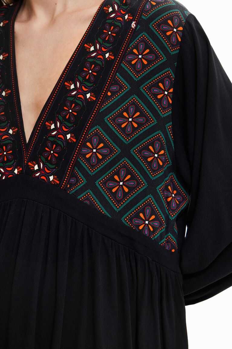 Vestido Desigual Embroidered Mujer | KBU246153