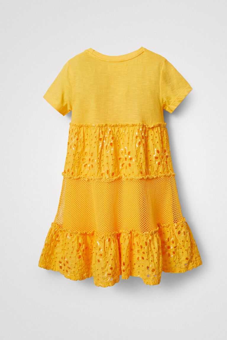 Vestido Desigual Flounce and mesh Niña | FGT861759