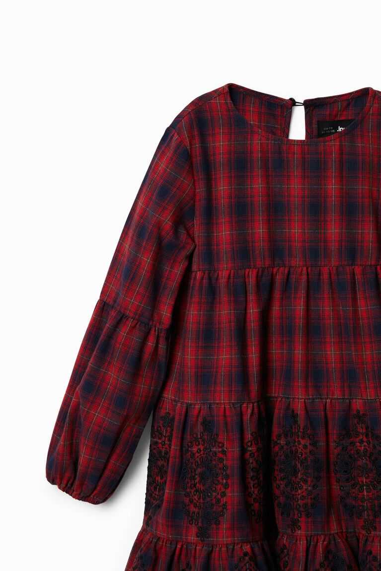 Vestido Desigual Swiss embroidered plaid Niña | GTA539820