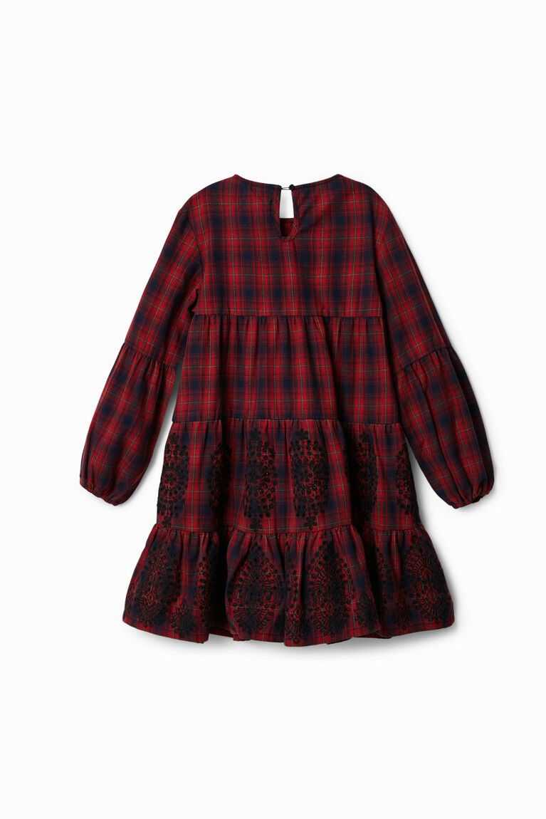 Vestido Desigual Swiss embroidered plaid Niña | GTA539820