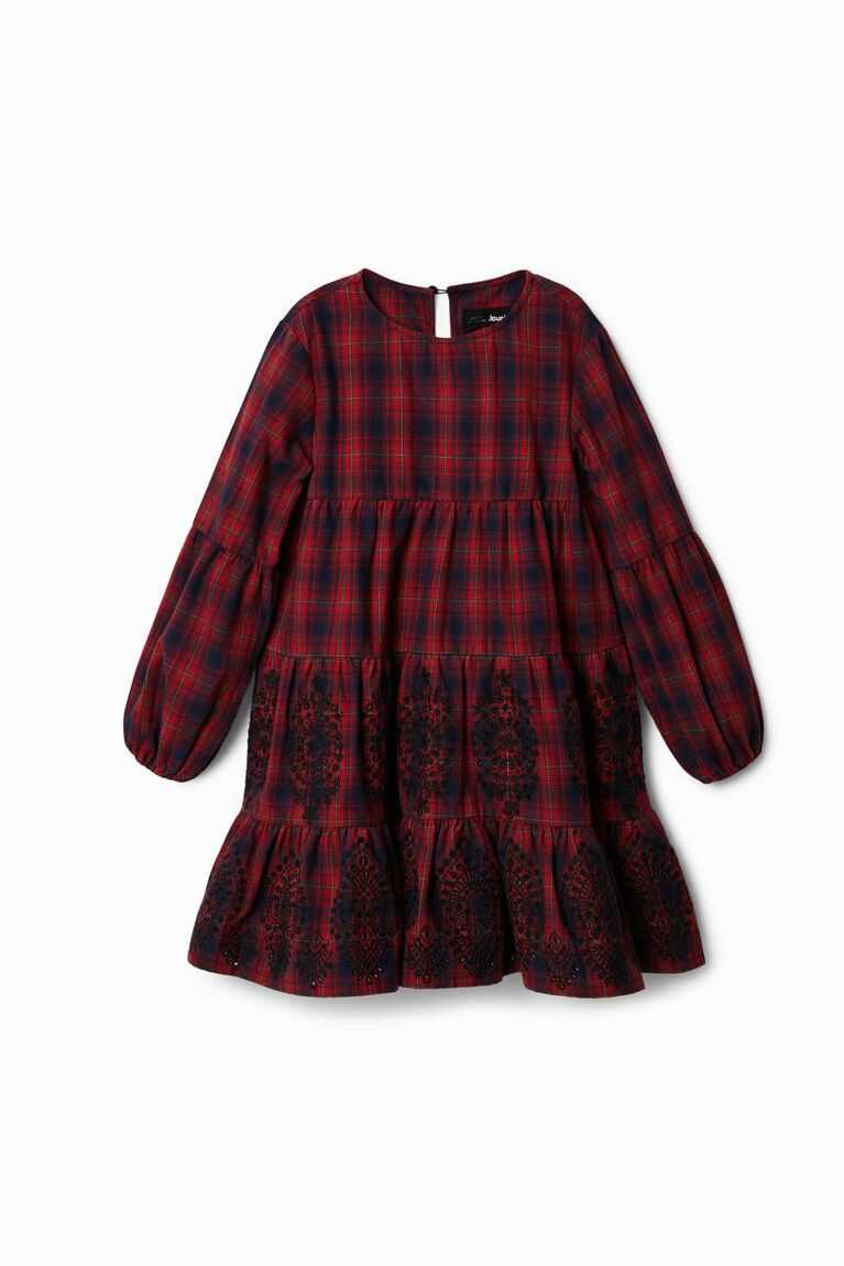 Vestido Desigual Swiss embroidered plaid Niña | GTA539820