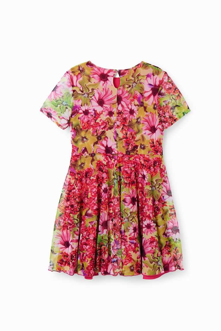 Vestido Desigual Tulle flower Niña | LXF206597