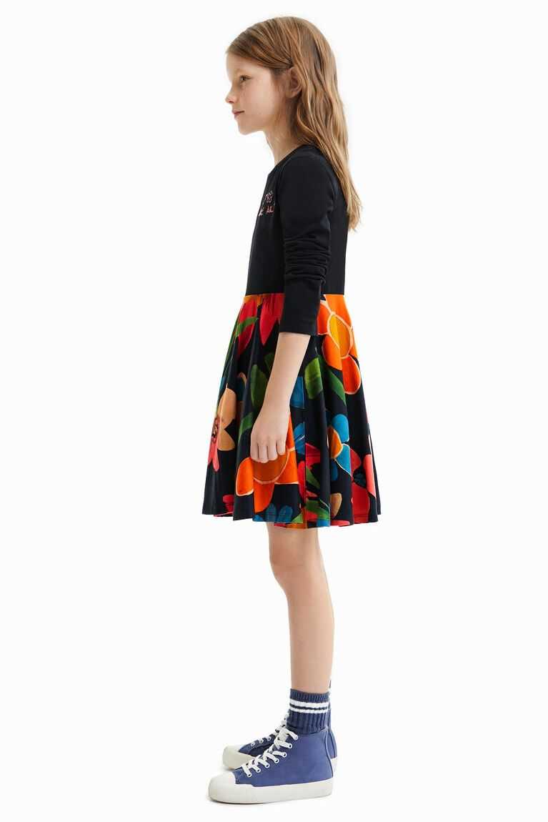 Vestido Desigual Two-in-one floral Niña | GDV923850